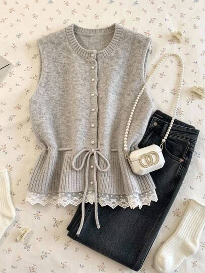 CovetEZ Top in maglia casual versatile da donna, colore unito, per uso quotidiano