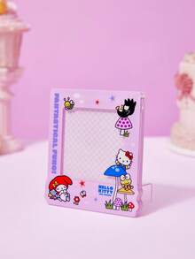 HELLO KITTY AND FRIENDS | Joivida 1pc Cartoon Pattern Acrylic Magnetic Photo Frame Display Stand, Fits Mini 3-Inch Photos, Upright Design. Available In Two Cute Border Colors: Purple And Pink. Minimalist And Creative. Great For Party, Birthday, Holiday Gifts, Or Home And Desk D Ration. Magnets Not Included - one-size - View 12