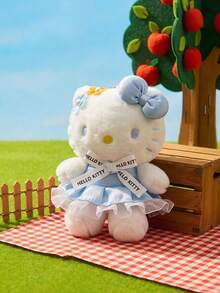 HELLO KITTY AND FRIENDS | POKOJA LAND 1個藍色絨毛貓咪吊飾配花朵藍色裙子，觸感柔軟，時尚包包飾品，鑰匙圈配件，適合生日與節日禮物，給女孩與朋友的可愛陪伴禮物 - 彩色 - 查看 6