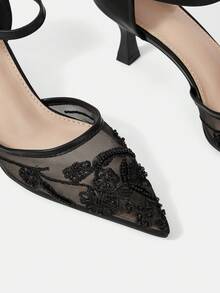 CUCCOO HITCHD Women's Gauze Net Shoes - List One Black - View 4