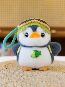 POKOJA LAND 1pc Cute Penguin Plush Doll, Adorable Carryable Charm Bag Accessory Desktop Companion For Pressure Relief & Tactile Sensory, Home Office Travel Gift For Friends Coworkers - Multicolor - View 11