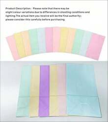 馬卡龍色派對伴手禮紙袋 糖果禮品袋附貼紙，適用於節日、嬰兒洗禮、生日、婚禮、週年慶派對 - 多色 - 查看 7