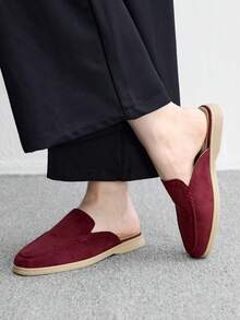 CUCCOO BIZCHIC 女款平底休閒走路通勤鞋 - 暗紅色, - 查看 4