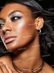 SHEGLAM Lunar Glow Highlighter 多維閃亮高光粉 高光效果 藍綠色反光光澤 多用途發光臉部彩妝紫色 哥德高光粉 - Neutron Star - 查看 4