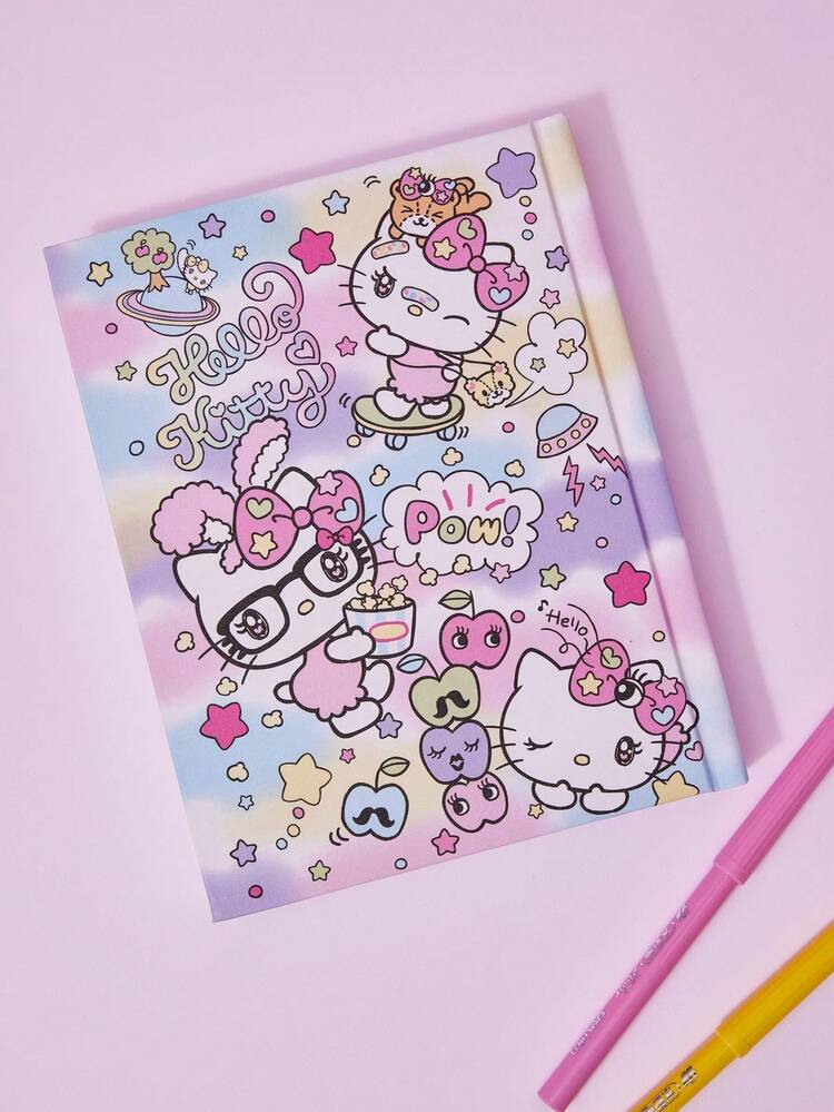 HELLO KITTY AND FRIENDS | POKOJA LAND 1pc Notebook With Cute Patterns, Soft Rainbow Cartoon Sticky Notes, Suitable For School And Office Use, With A Cute Girly Style - one-size - View 6