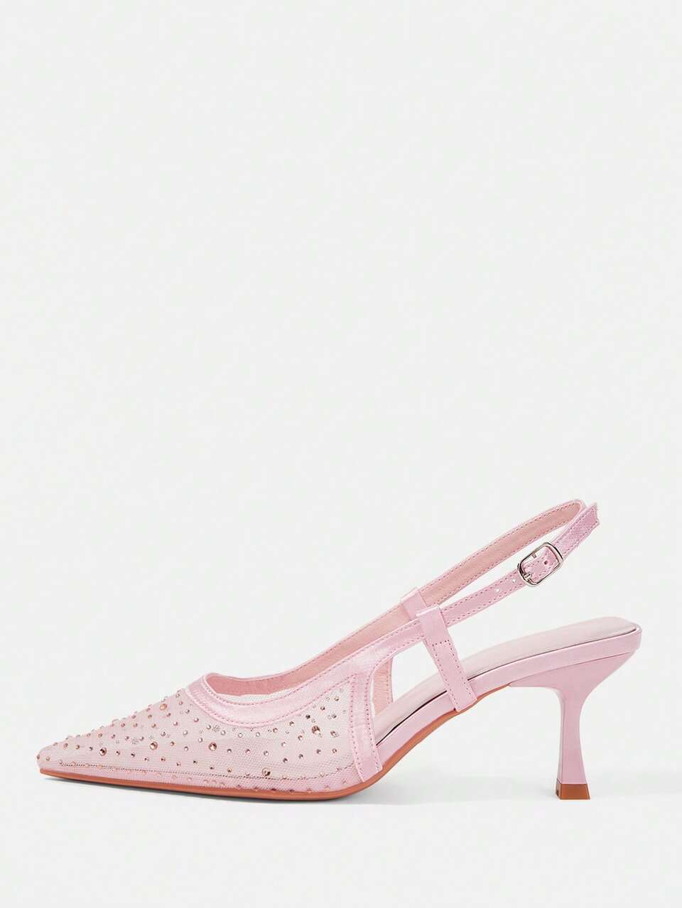 CUCCOO HITCHD Pointed Breathable Mesh Hollowed Out Fashion Elegant Versatile Sexy Fairy Wedding Banquet Pink High Heels Fall Shoes