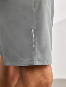 Driftmere 1pc Men's Printed Sports Shorts, 5-Point Basketball Shorts, Training 5-Point Pants, Spring/Summer 2025 New Arrival - Dark Grey - View 6