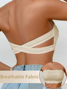 Crystal Vow Lace Women's Non-Wired Bandeau Bra 1 Piece - Yellow - View 2