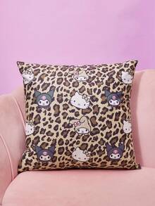 HELLO KITTY AND FRIENDS | Joivida 1個豹紋絨毛枕套，柔軟且可機洗，45x45cm正方形，拉鍊開口（不含填充物）。為您的沙發、床、客廳、宿舍打造大膽可愛的裝飾單品，或作為獨特的情人節禮物 - 1PC - 查看 4