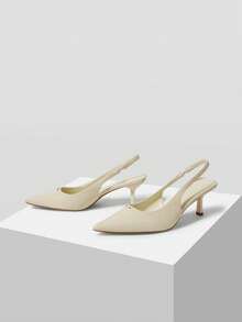 MOTF WOMEN'S SIMPLE AND VERSATILE HIGH-HEELED SHOES - Off-white - View 3