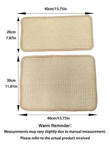 Rabbit Scratch Pad, Sisal Rabbit Scratching Pad, Natural Rabbit Anti-Slip Pad, Nail And Tooth Care, Sun Rabbit Mat, Small Animal Chew Toy, Pet Rabbit Cage, Bedding, Bite And Sleep Nesting, Suitable For Small Animals - Multicolor - View 2