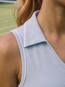 CourtClass CourtClass Women's Fashion Tennis Outfit Set, Sports Skirt And Tank Top - Sky Blue - View 7