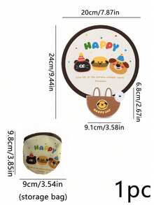 Zazumi 1PC/2PCS Cute Cartoon-Patterned Portable Mini Fan, Foldable And Easy To Store, Perfect For Summer Outdoor Cooling. Mini Pocket Fan. - multicolor - View 12