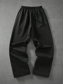 ROMWE MEN Men's All-Season Gothic Print Long Pants - Black - View 4