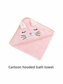 Handuk Mandi Bertudung untuk Hewan Peliharaan 1 buah - Jubah Mandi Anjing & Kucing yang Sangat Menyerap dan Cepat Kering, Bulu Karang Lembut, Desain Kartun, Handuk Pengering yang Nyaman untuk Hewan Peliharaan - MultiWarna - View 16