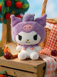 HELLO KITTY AND FRIENDS | POKOJA LAND 1個好朋友系列紫色絨毛玩具，可愛聚酯纖維填充動物迷你吉祥物，適合女孩、朋友、小孩作為生日、感恩節、復活節、派對禮物，也是可愛的沙發床裝飾 - 彩色 - 查看 2