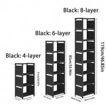 1pc Adjustable 6/8 Tier Metal Shoe Rack - Multi-Functional Portable Entryway Storage Rack, Suitable For Dorm And Home, Multi-Layer Sneaker And Shoe Storage, Minimalist White/Black Design Durable Shoe Organizer - Multicolor - View 8