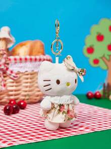 HELLO KITTY AND FRIENDS | POKOJA LAND 1件穿花裙的絨毛玩具，可愛聚酯纖維填充動物，迷你吉祥物，適合女孩、朋友、小孩，生日、感恩節、復活節、派對禮物，也是沙發、床上的可愛裝飾 - 彩色 - 查看 3