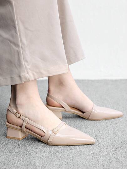 CUCCOO BIZCHIC Women's Fashion High-Heeled Shoes, Lace-Up Low-Heeled PU Global Four-Season Commute Elegant Foundation Holiday Vacation Office Outdoor Daily We