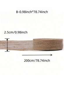 5M X 5cm 天然黄麻粗麻布丝带卷带有线边缘 - 优质质朴 DIY 工艺丝带，适用于礼品包装、婚礼装饰、秋季花环、圣诞工艺品、复活节蝴蝶结和季节性家居装饰（196 英寸） - 黃麻色 - 查看 8