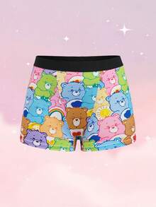 SHEIN X Care Bears Women's Cute Colorful Bear Print Boxer Briefs - Pink - View 1