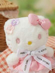 HELLO KITTY AND FRIENDS | POKOJA LAND 1個粉色花朵絨毛娃娃洋裝貓咪吊飾，柔軟布料，可愛適合手提包、包包、鑰匙圈吊飾、居家裝飾、婚禮、派對投擲娃娃，送給朋友與家人的最佳禮物，送給她的完美禮物 - 彩色 - 查看 7