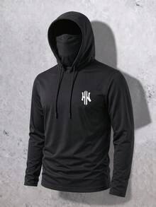 Manfinity Homme Men's Casual Versatile Long Sleeve Hooded Sun Protection Top - Black - View 2