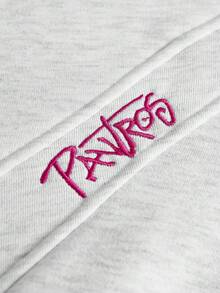 PAVTROS Ins TK 熱門街頭風拼接字母刺繡男士連帽衛衣，穿著舒適，適合日常出遊、聚會與戶外活動，情人節與週年紀念日完美禮物 - 淺灰色 - 查看 5