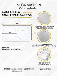 Stay Cool And Protected With 1pc Car Sunshade For Summer - Multicolor - View 15