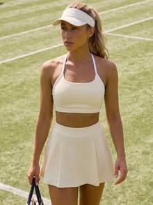 SHEIN Sports 女款交叉背日系健身運動休閒運動內衣 健身房穿搭 乳白色 夏季 - 彩色 - 查看 5