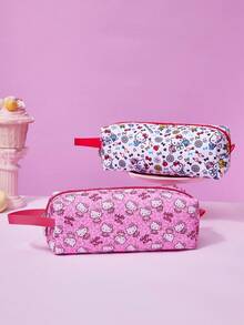 HELLO KITTY AND FRIENDS | Joivida Collaboration 1入 時尚便攜迷你化妝包，可愛卡通印花，輕量化妝品收納盒，適合女性與女孩，亦可作為筆袋收納筆，適合日常使用、旅行、居家、開學，多功能旅行必備女士配件 - 彩色 - 查看 2