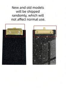 1件 標準信紙尺寸 A5 尺寸 4x6 英吋 壓克力亮粉夾板 金色夾子 時尚亮粉可愛紙屑夾板 女用 辦公桌 辦公室 教室 學用品 返校學生必需品 辦公配件 工作站裝飾 - 彩色 - 查看 27