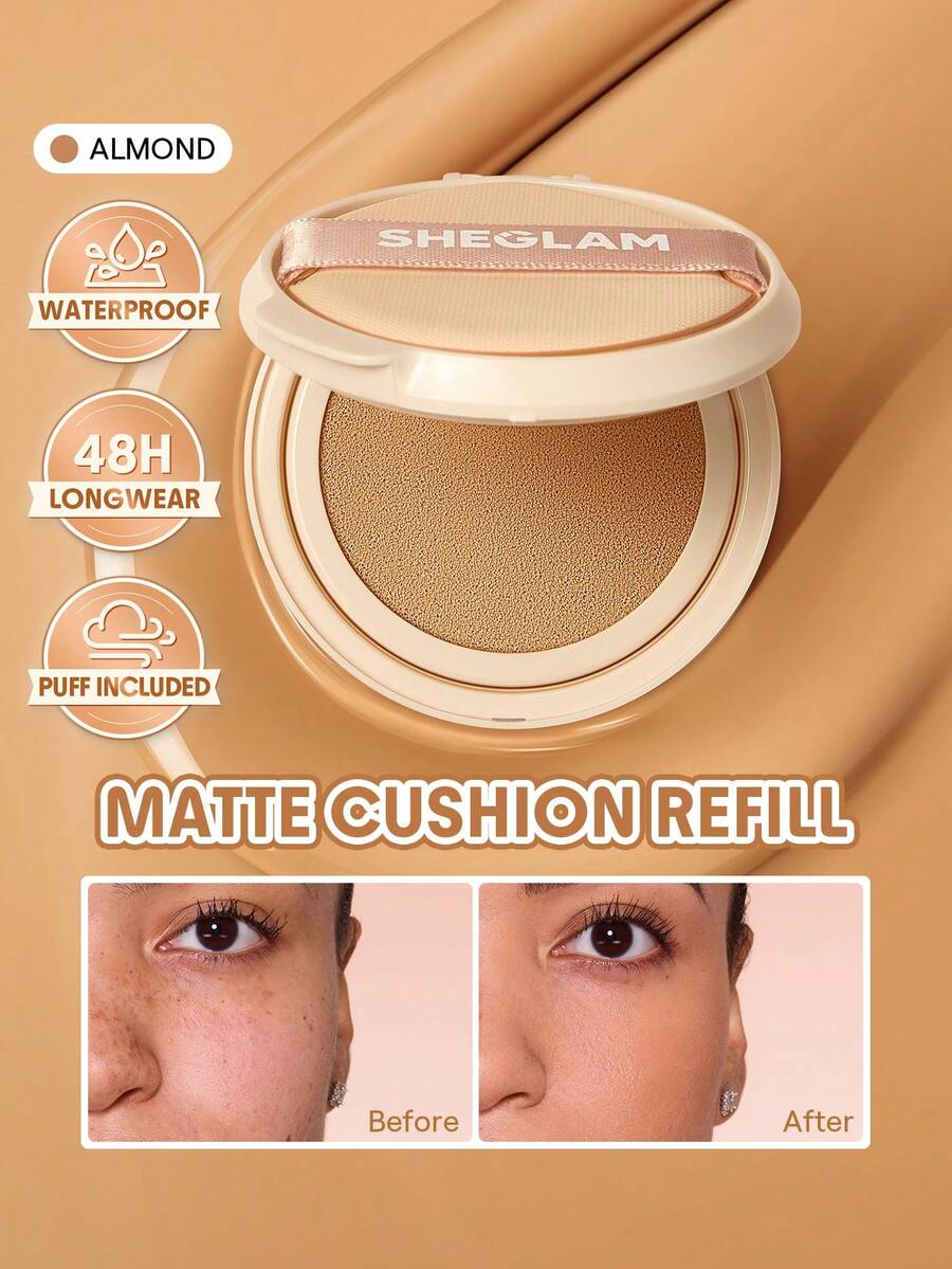 SHEGLAM Lock & Go 持久氣墊粉底(補充裝)-Almond - Almond - 查看 1