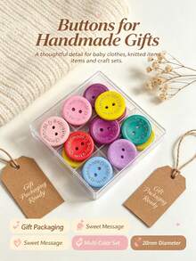 50/100/150/200pcs Mixed Color Round Wooden Buttons 20mm, 2-Hole Wood Buttons, Decorative Buttons For Shirt, Coat And Clothing, In Stock Available - multicolor - View 6