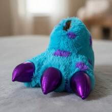 Men's Slippers With Stuffed Toy Claw And Soft Sole, Comfortable And Fun - Blue - View 2