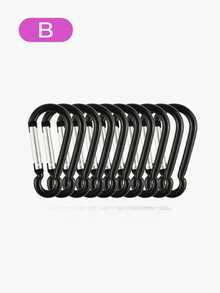 5/10/30/50Pcs Keyring Bulk Spring Snap Hook Key Chain Clip Aluminum D Ring - Multicolor - View 19