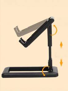 Portable Foldable Desktop Phone Stand For Watching Videos And Live Streaming - Black - View 5