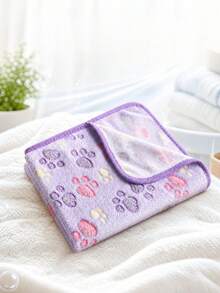 3 PiecesThick Pet Blankets With Paw Prints - Made Of Soft Plush Fabric, Machine Washable, Suitable For All Dog Breeds, Cozy And Warm, Ideal For Medium, Large And Small Dogs, Pet Supplies. | Fun Animal Patterns - Multicolor - View 8