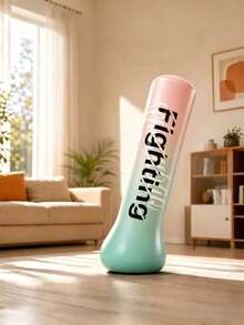 1Pc Portable Foldable Inflatable Punching Bag, Fast Air Adjustment & Stable Rebound Design, Heavy Duty Training Equipment For Boxing, Taekwondo, Karate, Fillable Bottom Stand, Ideal For Home Gym, Training Dojo, Indoor & Outdoor Workout - Multicolor - View 5