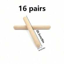 10-32 piezas de instrumentos de percusión de madera clásicos, palos de ritmo de madera dura natural de 8 pulgadas, instrumentos musicales, instrumentos musicales, Otamatone, fundas de silicona para dedos, palos de aplauso - Multicolor - Ver 13