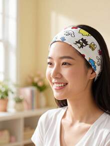 HELLO KITTY AND FRIENDS | SHEIN Hello Kitty 1pc Soft Sweat Wicking Yoga Fitness Hair Wrap - Multicolor - View 5