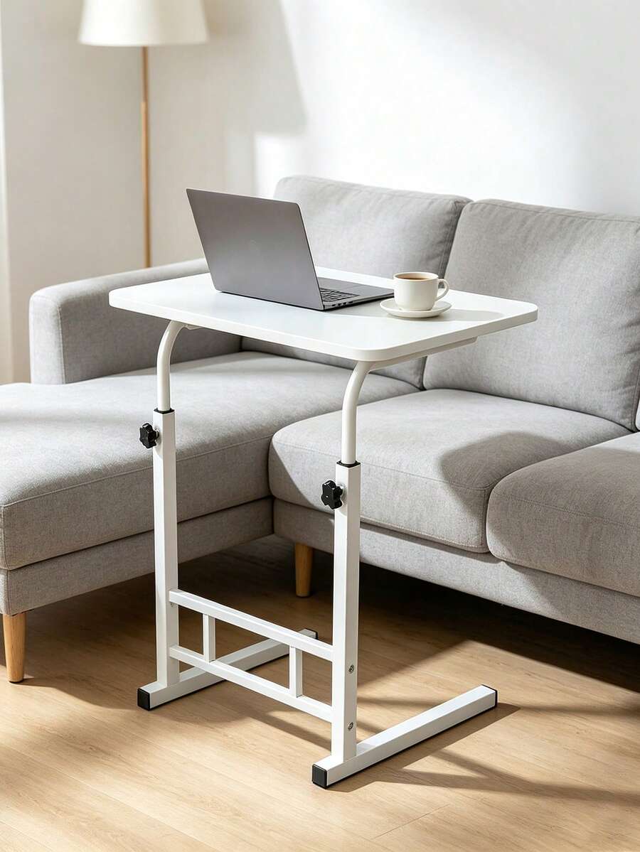 1組 50*30cm 簡約可調高移動式邊桌,臥室客廳室內外通用便攜折疊桌,電腦筆電支架,居家辦公家具,小空間多功能托盤桌 - 彩色 - 查看 1