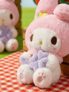 HELLO KITTY AND FRIENDS | POKOJA LAND 1個可愛毛絨玩具，附紫色幸運四葉草，聚酯纖維填充動物迷你吉祥物，適合女孩、朋友、小孩作為生日、感恩節、復活節、派對禮物，也是可愛的臥室裝飾 - 彩色 - 查看 4