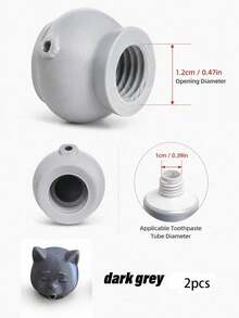 Joivida 1/2/4Pcs Cat Shaped Toothpaste Dispenser, Resin Cat Head Toothpaste Cap, Fun Creative Bathroom Accessory, Perfect For Pet Lovers - multicolor - View 11