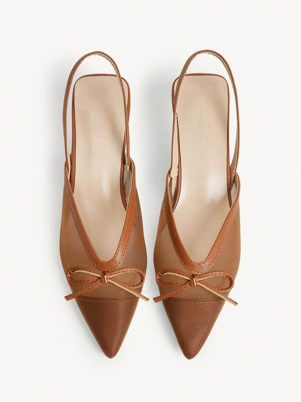 CUCCOO CHICEST Pointed Toe Bow Kitten Heel High Heel Women's Shoes Fall Shoes