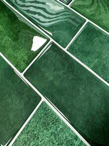 Green Waterproof Brick Texture 3D Wall Panels, Removable Self-Adhesive Wall Tile Stickers, Suitable For Kitchen Backsplash, Bathroom, And Holiday Decor - A13 - View 5