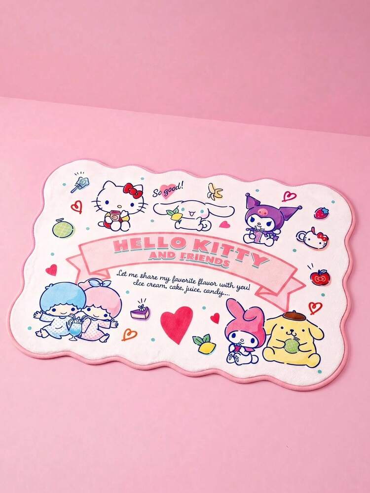 HELLO KITTY AND FRIENDS | Joivida 1pc Licensed Cartoon Rug, Soft Plush Floor Mat With Cute Character Design, Cozy And Colorful Home D R, Perfect For Bedroom, Living Room, Sofa Or Kids' Room, Adds Fun And Comfort To Your Space - 1PC - View 2