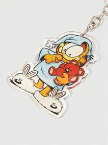 GARFIELD | SHEIN 卡通橘貓壓克力鑰匙圈，可愛動物包包掛飾 - 多色13 - 查看 4