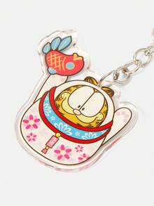 GARFIELD | SHEIN Cartoon Orange Cat Acrylic Keychain, Cute Animal Bag Hanging - 多色17 - 查看 4
