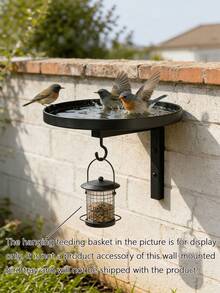 Metal Wall-Mounted Bird Feeder With Hook, Outdoor Garden Yard Decor, Easy Installation - A - View 6